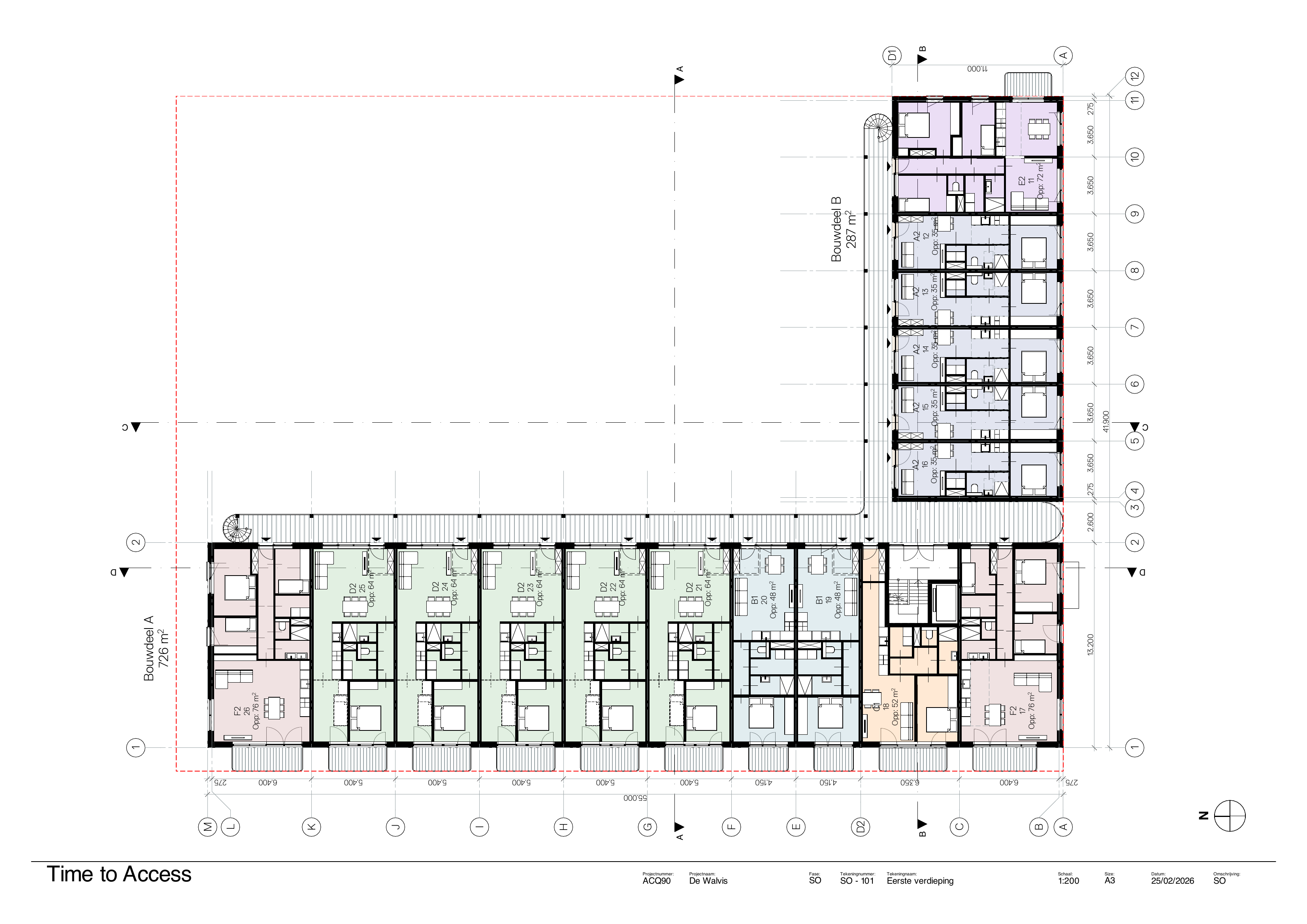 Plattegrond eerste verdieping — SO