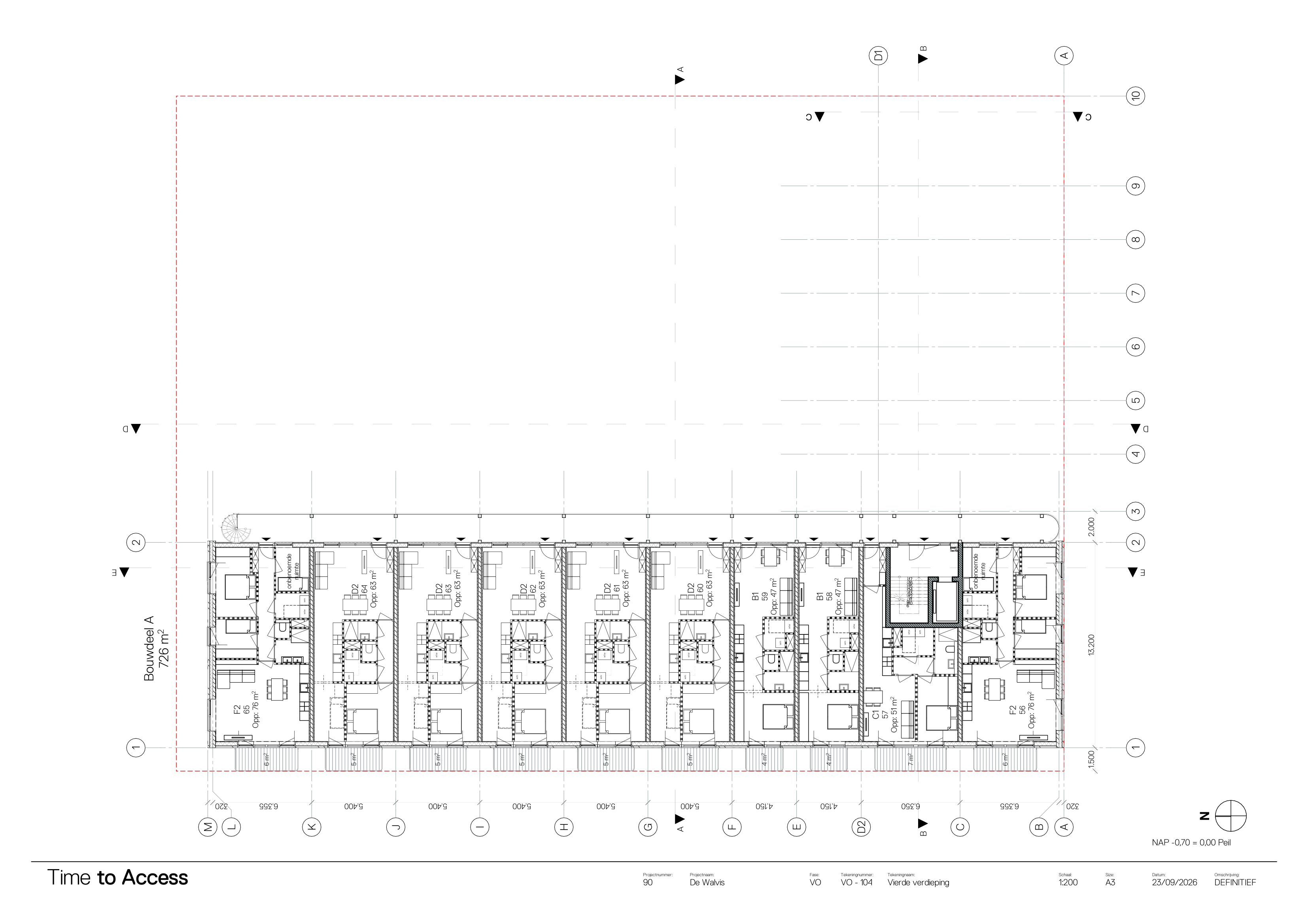 Plattegrond vierde verdieping — definitief VO (VO-104)